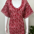 Red 100% Cotton Nightgown Soft & Comfortable