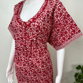 Red 100% Cotton Nightgown Soft & Comfortable