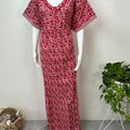 Red 100% Cotton Nightgown Soft & Comfortable