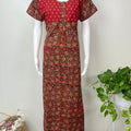 Maroon Pure Cotton Kalamkari Nighty