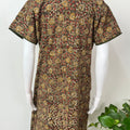Olive Green Kalamkari Embroidered Nightgown