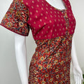 Maroon Pure Cotton Kalamkari Nighty