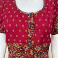 Maroon Pure Cotton Kalamkari Nighty