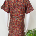 Maroon Pure Cotton Kalamkari Nighty