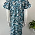 Turquoise 100% Pure Cotton Women's Nightgown