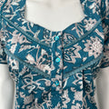 Turquoise 100% Pure Cotton Women's Nightgown