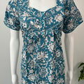 Turquoise 100% Pure Cotton Women's Nightgown
