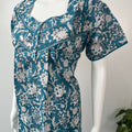 Turquoise 100% Pure Cotton Women's Nightgown