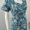 Turquoise 100% Pure Cotton Women's Nightgown