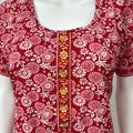 Red 100% Pure Cotton Nighty for Women
