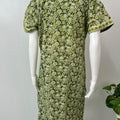 Green A-Line Pure Cotton Nightgown for Women
