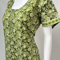 Green A-Line Pure Cotton Nightgown for Women
