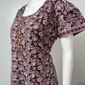 Maroon Printed Pure Cotton Nightgown Soft and Comfortable