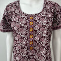 Maroon Printed Pure Cotton Nightgown Soft and Comfortable