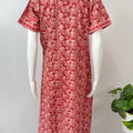 Red 100% Pure Cotton Nighty for Women
