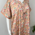 Orange Printed A-Line Pure Cotton Nighty for Women