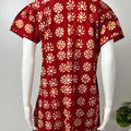 Red Batik Printed Pure Cotton Nighty