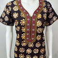 Brown Batik Print 100% Cotton Women's Nighty Soft & Breathable
