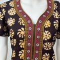 Brown Batik Print 100% Cotton Women's Nighty Soft & Breathable