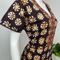 Brown Batik Print 100% Cotton Women's Nighty Soft & Breathable