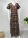 Brown Batik Print 100% Cotton Women's Nighty Soft & Breathable