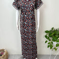 Black Pure Cotton Nightgown Soft & Comfortable
