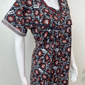 Black Pure Cotton Nightgown Soft & Comfortable