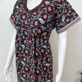 Black Pure Cotton Nightgown Soft & Comfortable