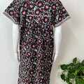 Black Pure Cotton Nightgown Soft & Comfortable