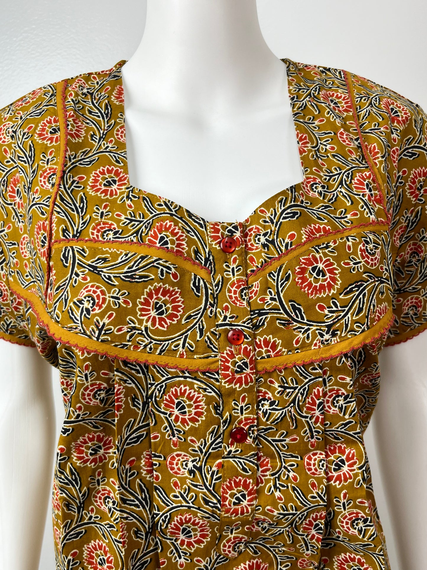 Brown Printed Pure Cotton Nighty Soft & Comfortable