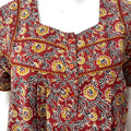 Maroon Pure Cotton Nightgown with Contrast Print