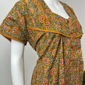 Brown Printed Pure Cotton Nighty Soft & Comfortable