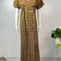 Brown Printed Pure Cotton Nighty Soft & Comfortable