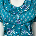 Teal Blue Pure Cotton Nightgown for Women