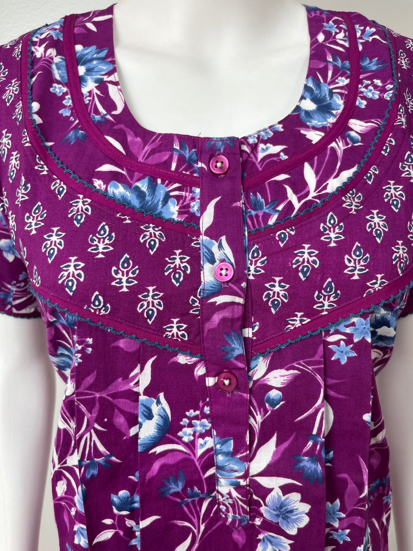 Purple 100% Cotton Nighty Soft & Comfortable for Women