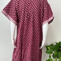Wine Pleated Pure Cotton Nighty Soft & Comfortable