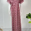 Maroon Pure Cotton Pleated Nighty Soft & Elegant