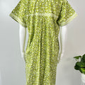Green Printed Pure Cotton Nightgown for Women
