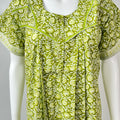 Green Printed Pure Cotton Nightgown for Women