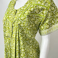 Green Printed Pure Cotton Nightgown for Women