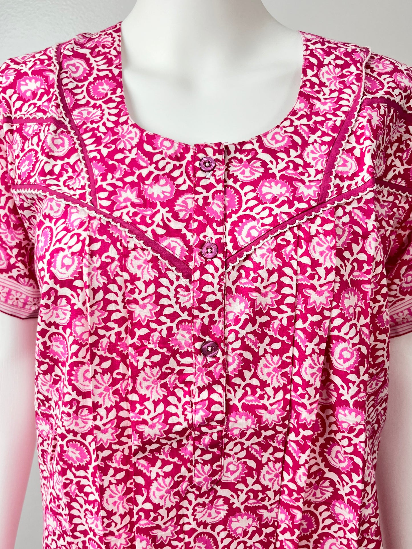 Pink Printed Women's Nighty Soft & Elegant