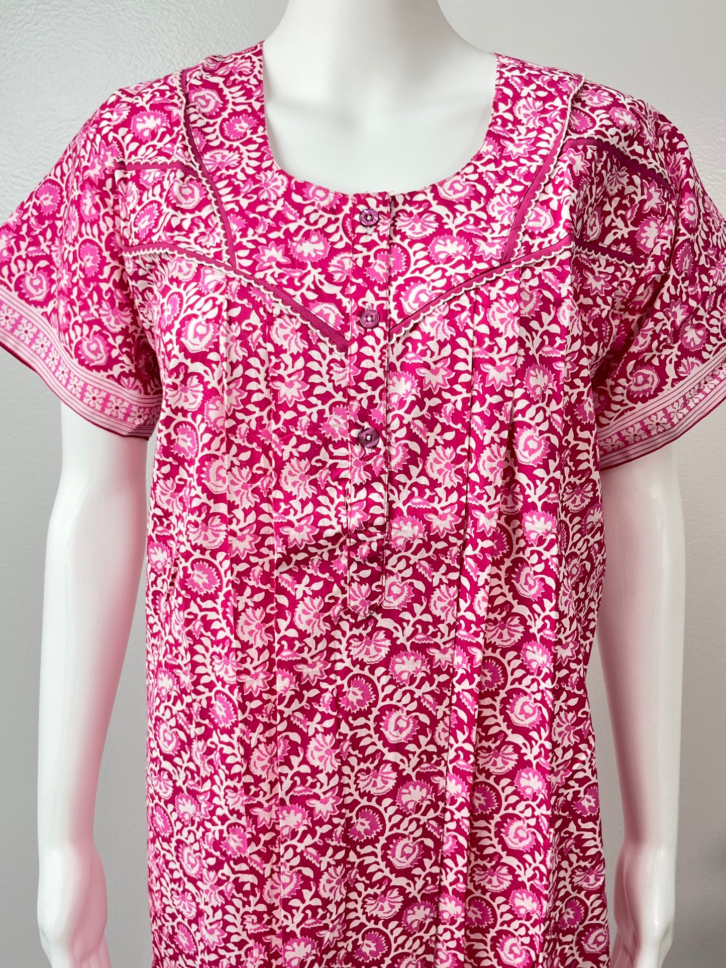 Pink Printed Women's Nighty Soft & Elegant