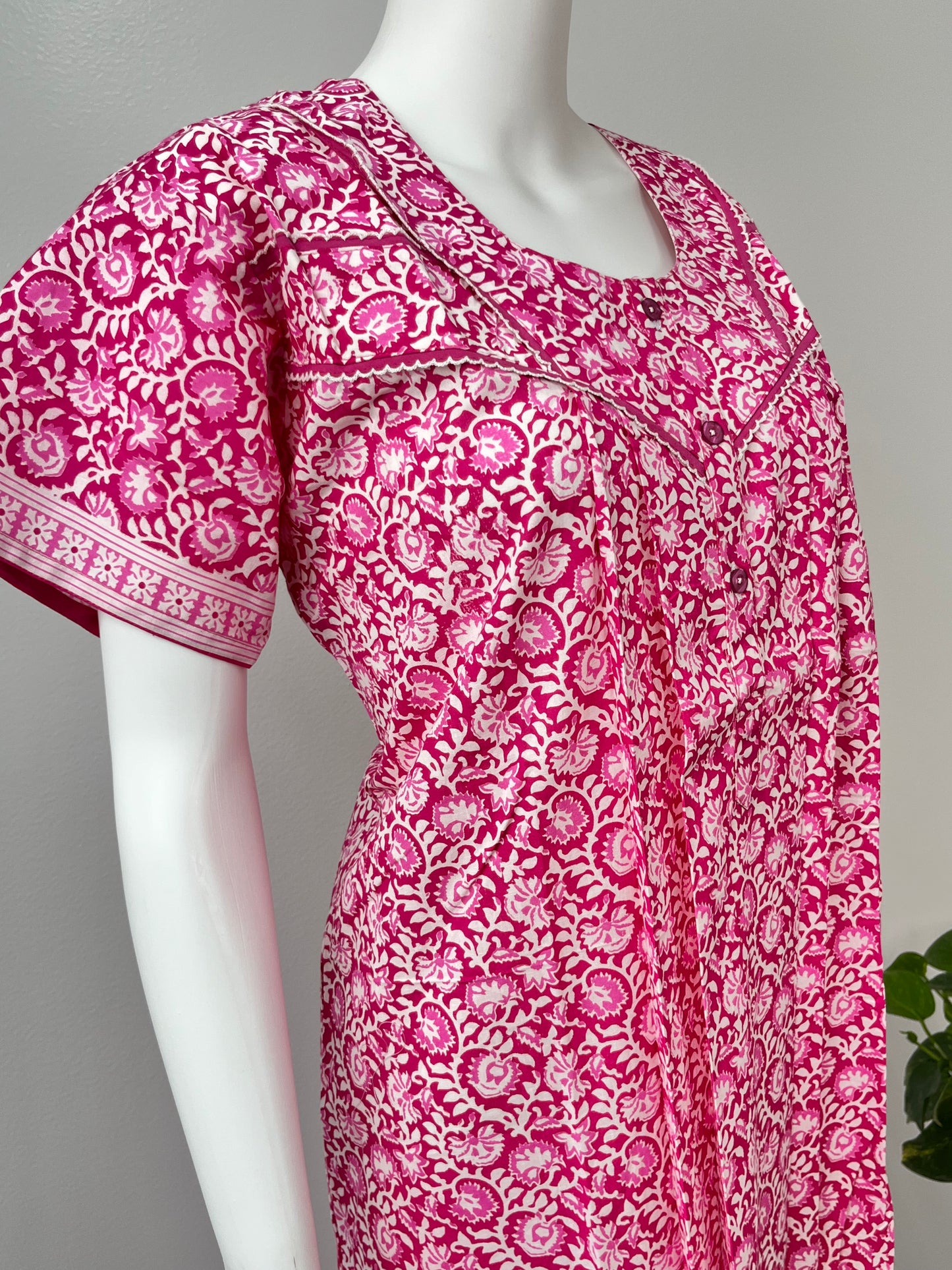Pink Printed Women's Nighty Soft & Elegant