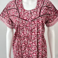 Maroon Pure Cotton Pleated Nighty Soft & Elegant