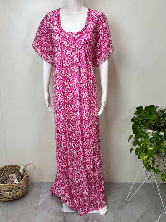 Pink Pure Cotton Nighty Soft & Comfortable