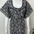 Black Pure Cotton Nightgown Elegant & Breathable