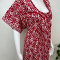 Red 100% Cotton Women's Nighty