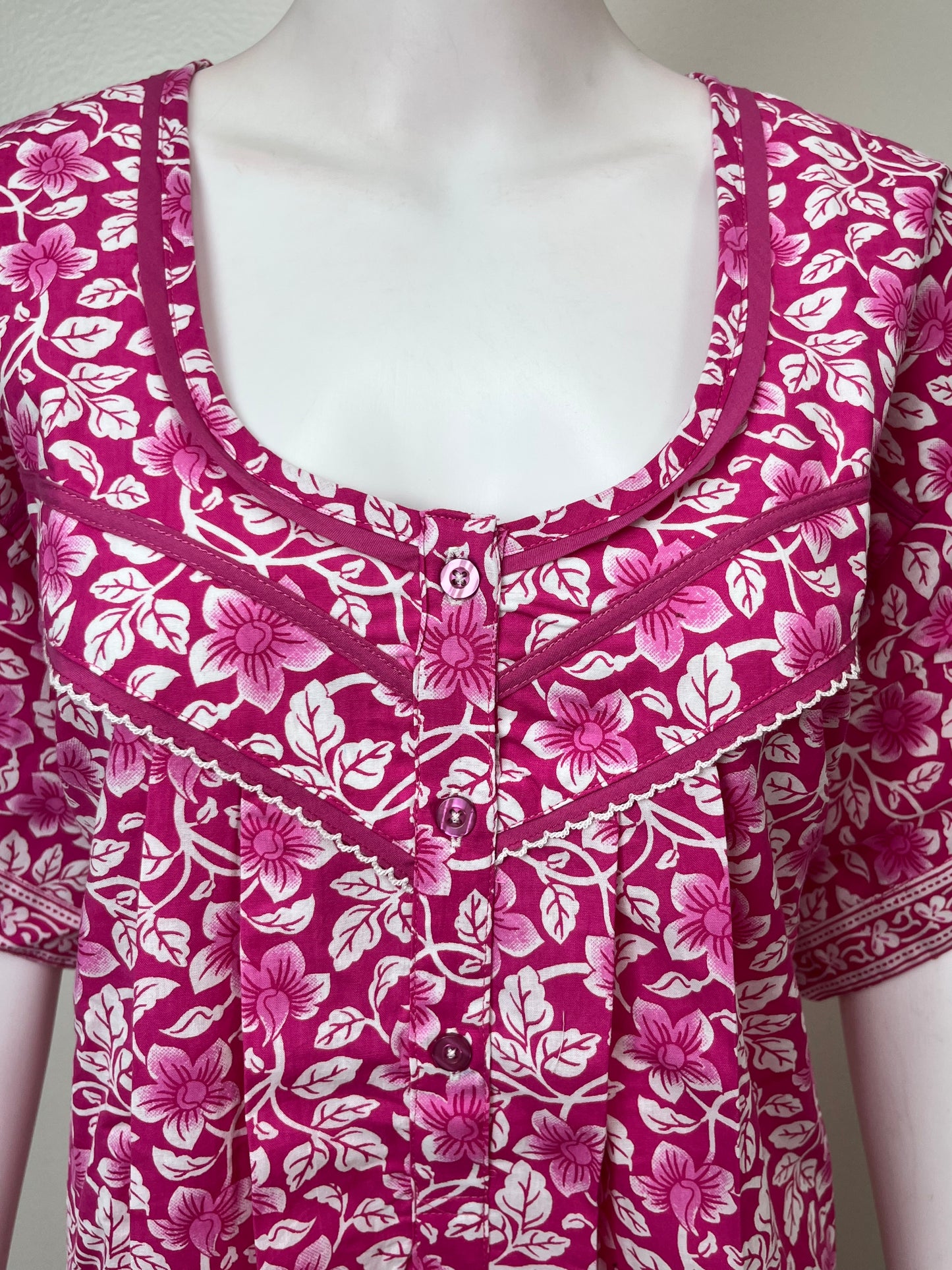 Pink Pure Cotton Nighty Soft & Comfortable