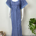 Royal Blue Pure Cotton Women's Nightgown