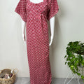 Red Pure Cotton Nighty for Women